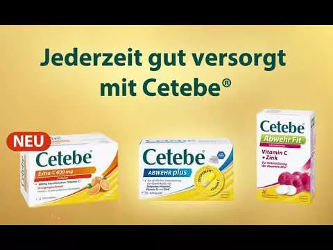 Vídeo sobre CETEBE ABWEHR más vitamina C + vitamina D3 + cápsulas de zinc, 60 piezas