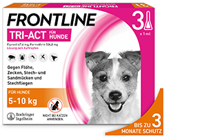 FRONTLINE Tri-Act solución en gotas para perros de 5-10 kg, 3 uds