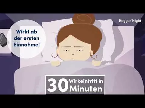 Vídeo sobre Hoggar Night 25 mg tabletas para dormir de doxilamina, 10 piezas
