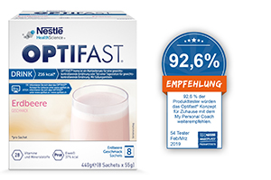 OPTIFAST Bebida Fresa en polvo, 8X55 g