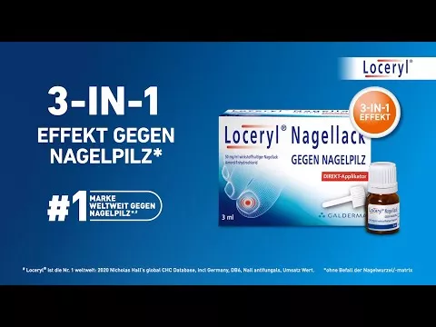 Vídeo sobre Aplicador de esmalte de uñas Loceryl contra hongos en las uñas DIREKT-, 5 ml