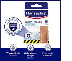 HANSAPLAST tiras de yeso impermeables extra robustas, 16 uds