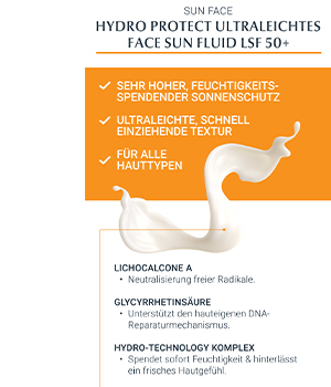 EUCERIN Fluido solar Hydro Protect Rostro LSF 50+, 50 ml