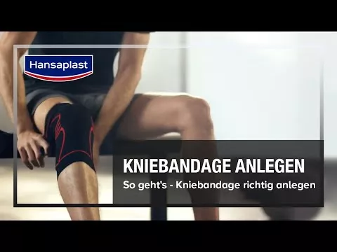 Vídeo sobre Hansaplast Sport vendaje de rodilla talla L/XL, 1 pieza