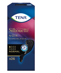 TENA SILHOUETTE Salvaslips normal noir, 26 uds