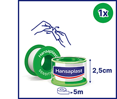 HANSAPLAST Yeso de fijación sensible 2,5 cm x 5 m, 1 ud