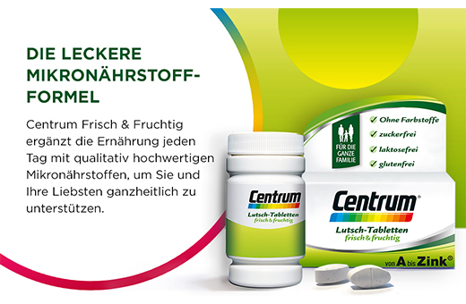 CENTRUM pastillas frescas & afrutadas, 60 uds