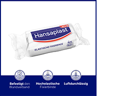 HANSAPLAST banda elástica de fijación, crepada 8 cm x 4 m, 1 ud