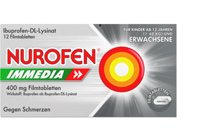 NUROFEN Immedia 400 mg comprimidos recubiertos con película, 12 uds