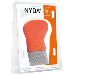NYDA Peine metálico para piojos y liendres, 1 ud