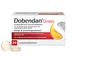 DOBENDAN Flurbiprofeno directo 8,75 mg pastilla para chupar, 24 uds