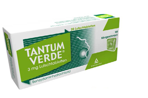TANTUM VERDE Pastilla de 3 mg con sabor a menta, 20 uds