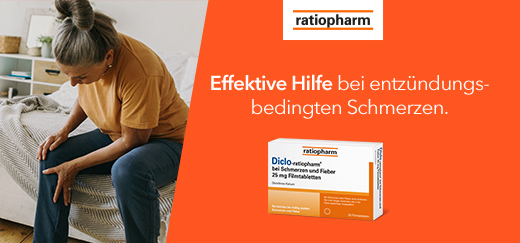 DICLO-RATIOPHARM para dolor y fiebre 25 mg FTA, 20 uds