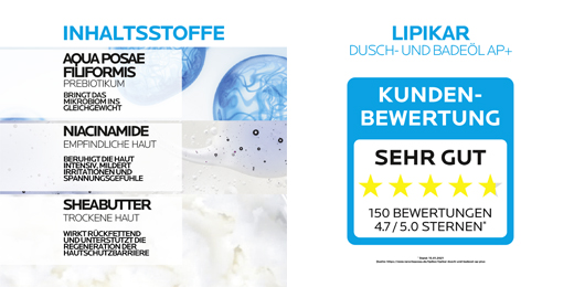 ROCHE-POSAY Aceite de ducha y baño Lipikar AP+, 750 ml