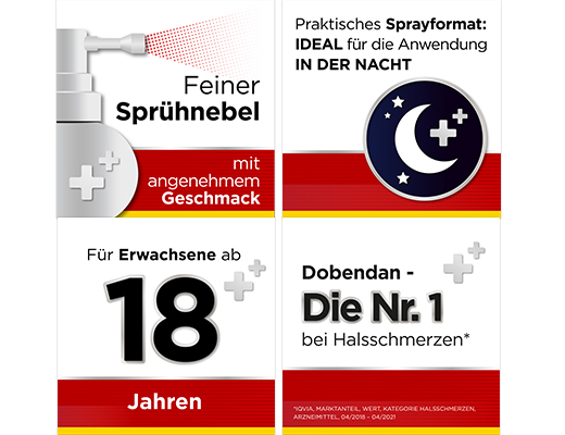 DOBENDAN Flurbiprofeno Directo Spray Miel & Limón, 15 ml