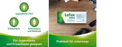 LEFAX comprimidos masticables extra, 20 uds