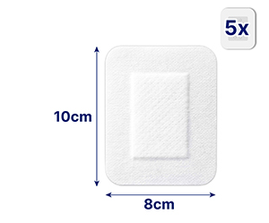 HANSAPLAST Apósito Ultra Sensible 8x10 cm XXL, 5 uds