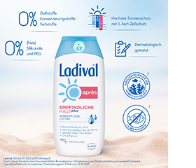 LADIVAL Loción Apres Piel Sensible Plus, 200 ml