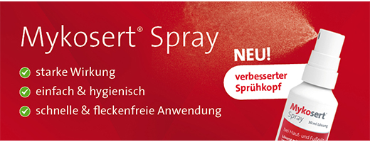 MYKOSERT Spray para hongos de la piel y los pies, 2X30 ml