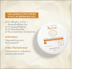 AVENE Crema solar compacta SPF 50 arena, 10 g