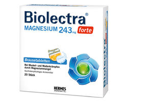 BIOLECTRA Magnesio 243 mg forte Naranja Tableta Efervescente, 20 uds