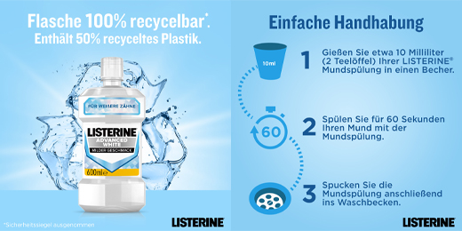 LISTERINE Mundspülung blanco avanzado, 600 ml