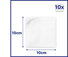 HANSAPLAST Compresas estériles 10x10 cm, 5X2 uds