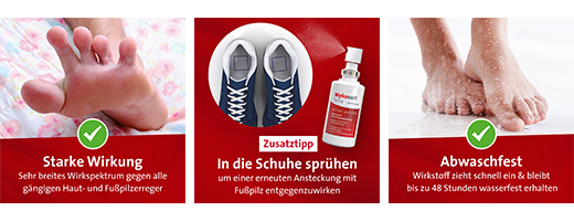 MYKOSERT Spray para hongos de la piel y los pies, 2X30 ml