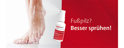 MYKOSERT Spray para hongos de la piel y los pies, 2X30 ml