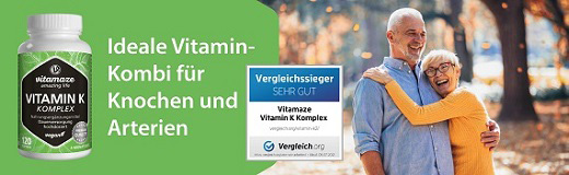 VITAMIN Complejo K1+K2 en cápsulas veganas de alta dosificación, 120 uds