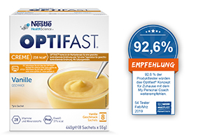 OPTIFAST crema casera de vainilla en polvo, 8X55 g