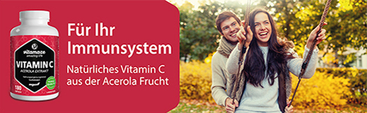 VITAMIN C 160 mg extracto de acerola cápsulas veganas puras, 180 uds