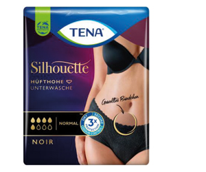 TENA SILHOUETTE normal L noir, 9 uds