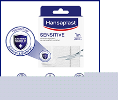 HANSAPLAST Esparadrapo sensible hipoalergénico 8 cmx1 m, 1 ud