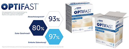 OPTIFAST crema casera de vainilla en polvo, 8X55 g