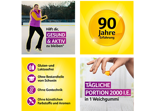 VIGANTOLVIT 2000 U.I. vitamina D3 gomas blandas, 60 uds
