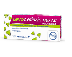 LEVOCETIRIZIN HEXAL para alergias 5 mg comprimidos recubiertos con película, 100 uds