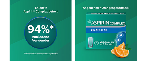ASPIRIN COMPLEX sobre con gránulos para la preparación de una suspensión para administración, 10 uds
