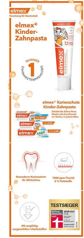 ELMEX Pasta de dientes infantil caja plegable, 50 ml