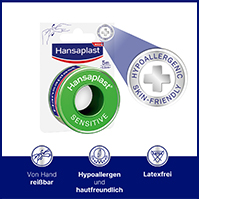 HANSAPLAST Yeso de fijación sensible 2,5 cm x 5 m, 1 ud