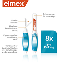 ELMEX Cepillos interdentales ISO tamaño 3 0,6 mm azul, 8 uds