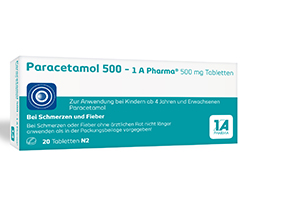 PARACETAMOL 500-1A Comprimidos farmacéuticos, 20 uds
