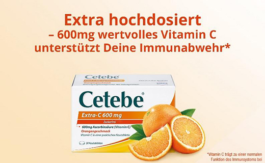CETEBE Extra-C 600 mg Comprimidos Masticables, 60 uds