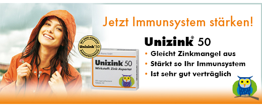 UNIZINK 50 comprimidos con cubierta entérica, 10X100 uds