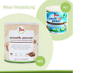 FOR YOU polvo de chocolate protein power, 750 g