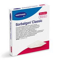 SORBALGON Compresa clásica de alginato cálcico de 10x10 cm, 10 uds