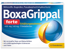 BOXAGRIPPAL forte Cold Tab. 400 mg/60 mg FTA, 12 unid