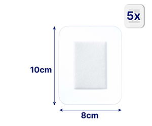 HANSAPLAST Aqua Protect apósito estéril 8x10 cm, 5 uds