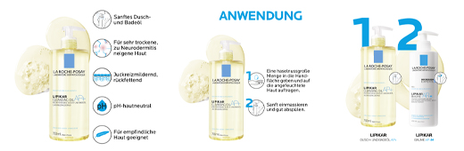 ROCHE-POSAY Aceite de ducha y baño Lipikar AP+, 750 ml