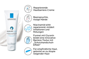 ROCHE-POSAY Crema de manos Cicaplast, 100 ml